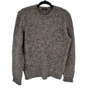 Phil Petter Mens Large multcolor speckled long sleeve sweater Wool Silk blend